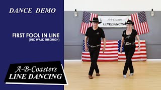 FIRST FOOL IN LINE - Line Dance Demo &amp; Walk Through