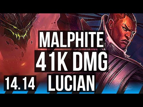 MALPHITE vs LUCIAN (MID) | 41k DMG, Rank 11, 12/4/12, Dominating | JP Challenger | 14.14