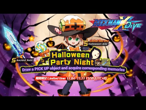 Mega Man X DiVE - Halloween Aile Casts a Spell on November 4th + Data Download Issues Fixed!
