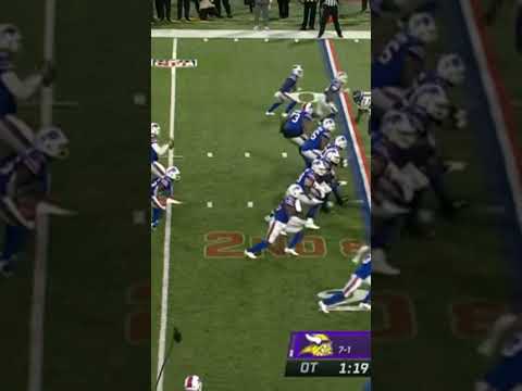 Josh Allen throws a game ending int vs Vikings in Ot #nfl #shorts
