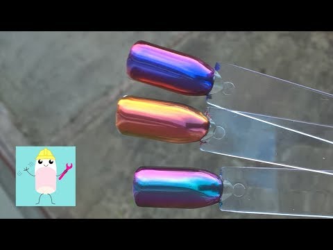 Chameleon Chrome Nails - Multi-shift Pigments @thenailengineer