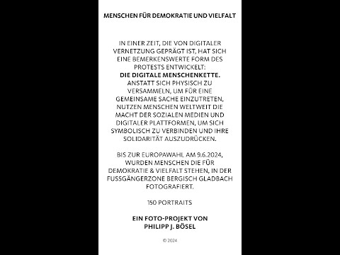 Die digitale Menschenkette  ein  Foto-Projekt von Philipp J. Bösel