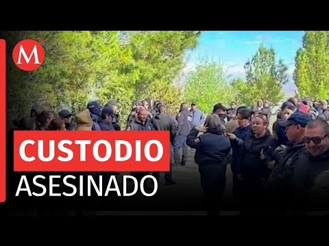 Realizan manifestación en el Cereso de Aquiles Serdán por asesinato de custodio en Chihuahua