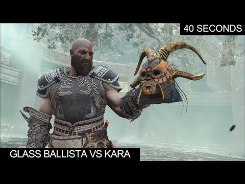 God Of War 4   GLASS BALLISTA Vs Kara [Killed In 40 Seconds, NO DAMAGE, NG+]