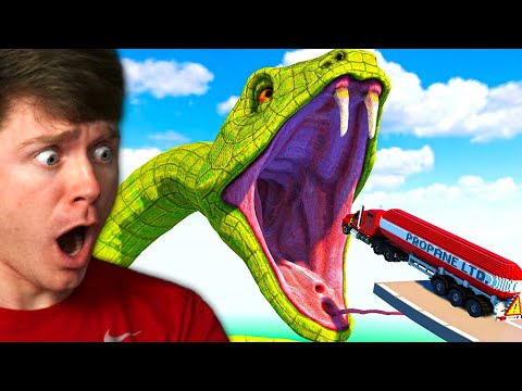 Reacting to CARS vs GIANT SNAKE! (Teardown)