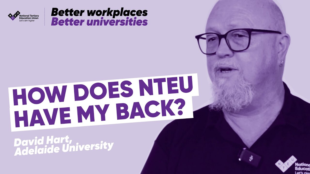 How does the union have my back? David Hart, Educational Quality Officer