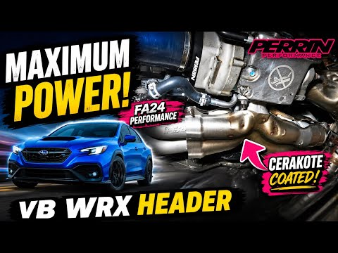 VB WRX Perrin equal length header install 2022 2023 2024 Subaru WRX Cadillac coatings Cerakote