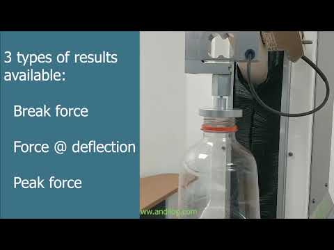 Topload tester on bottles