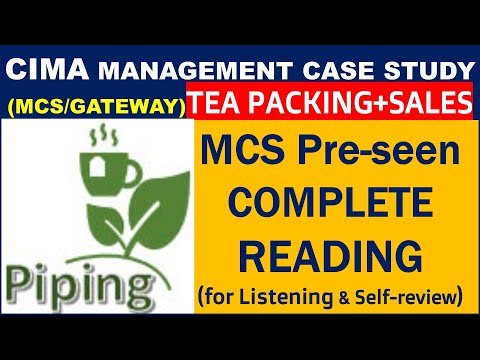 Piping Pre-seen Reading  CIMA MCS May 2022 Aug 2022 | CIMA Management Case Study/CIMA Gateway |AZB