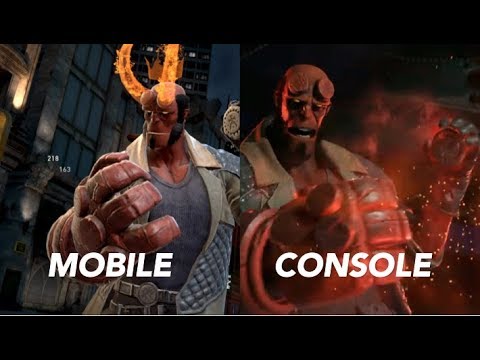 Injustice 2: Hellboy Console Super Move Vs. Mobile Super Move