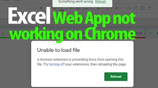 Excel Web App not working on Chrome | Microsoft Excel Issue in Chrome Browser | Edit Excel opening