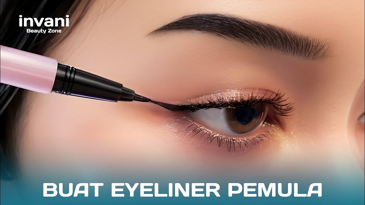 Cara Pakai Eyeliner Simple Untuk Pemula - Review Pink Flash Eyeliner | Makeup Tutorial