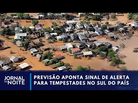 Chuva ganha força no Rio Grande do Sul | Jornal da Noite