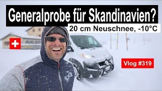 #319 Schneeee! 20 cm, -10°C | Winterreifen Nokian Snowproof C, Fahrtest auf der Passstraße | Feuer