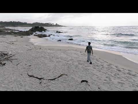 17 miles drive beach drone shot