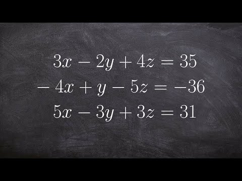 Solve a system with three variables