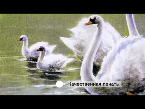 Миниатюра изображения товара Картина Декарт Лебеди на озере 8Л2921 (в раме)