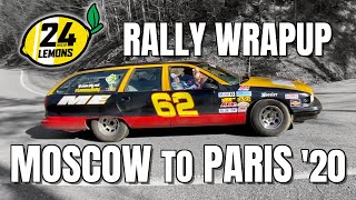 Lemons RALLY Wrapup--Moscow To Paris '20