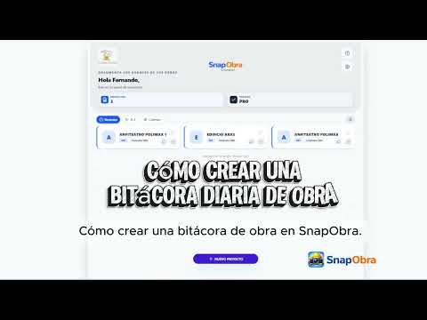 Miniatura TUTORIAL 5 - COMO CREAR BITACORAS DE OBRA