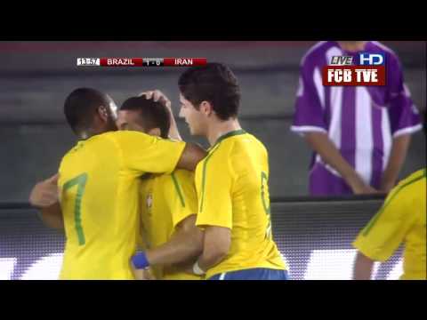 Danil Alves Free Kick Goal Brazil vs Iran 3-0 Thursday Oct. 07, 2010
