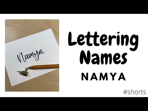 Lettering Names || Namya #shorts
