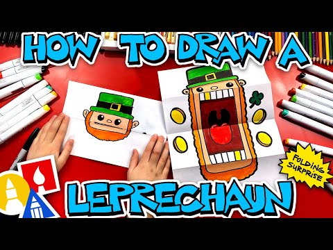 How To Draw A Leprechaun Folding Surprise Puppet