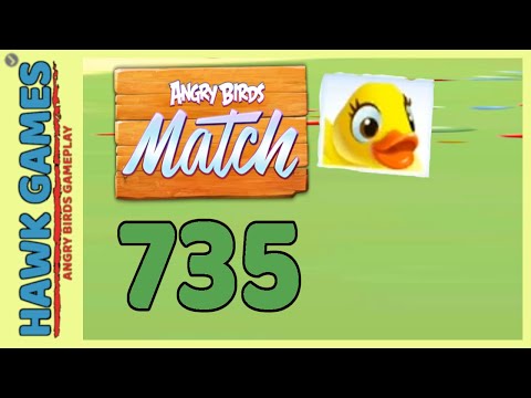Angry Birds Match ⭐ Level 735 - Walkthrough, No Boosters