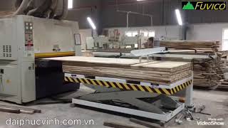 Chuyền chà nhám tự động Woodmaster | Bàn nâng nạp phôi tự động | Máy lật ván tự động | Bàn hạ ván