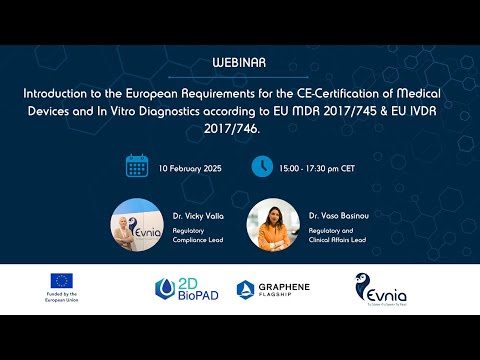 Evnia WEBINAR   Feb 10  2025:  CE-Certification of Medical Devices and In Vitro Diagnostics