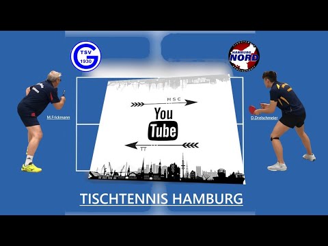Tischtennis - TTG Hamburg Nord vs. TSV Glinde, 1. Landesliga 1, D.Dreischmeier vs. M.Frickmann
