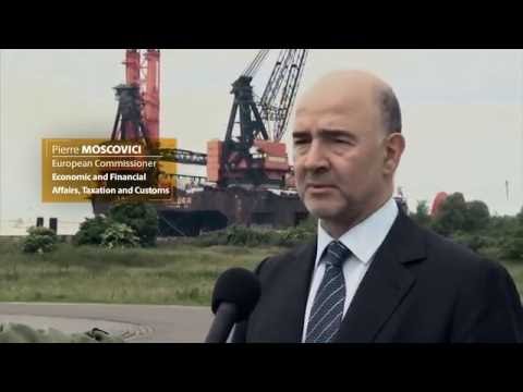 Commissioner Moscovici Visiting the Port of Rotterdam