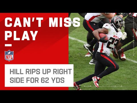 Brian Hill Speeds 62 Yds Down the Sideline!