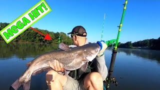 Tripling up on Catfish in the Old Town Sportsman 106 Minn Kota | Kayak | Catfishing
