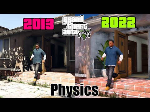 Grand Theft Auto 5 Physics 2013 vs 2022, GTA 5 Evolution