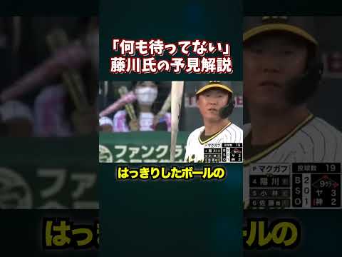 未来が見えてるからこそ驚いた藤川氏｡この打席の解説が的中し過ぎて怖い#プロ野球 #野球