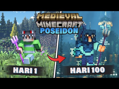 100 Days in Medieval Minecraft But We Become the God Poseidon!