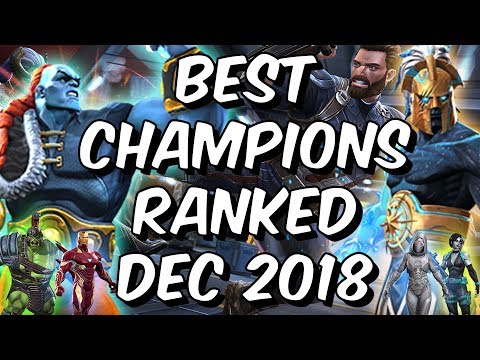 Best Champions Ranked December 2018 - Seatin's Tier List - Marvel Contest Of Champions
