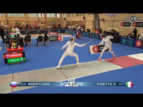 85 T64 31 F E Individual Barcelona ESP WC RED  FOIETTA Nicol  ITA   vs  ANDRYUSHINA Tatyana   RUS