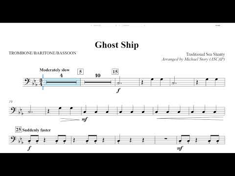 Ghost Ship (Michael Story) Trombone & Baritone B.C. Play Along