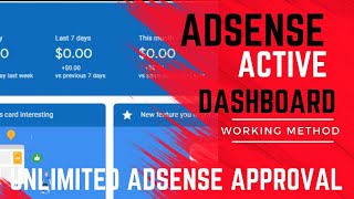 Adsense Active Dashboard Method 2024 - Adsense Approval Method 2024 - English Subtitles