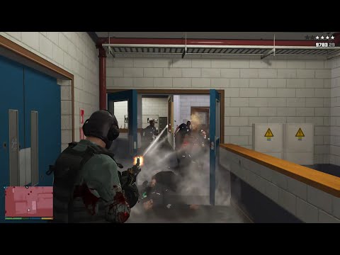 GTA 5 - Police Station Shootout + Ten Star Escape [R.D.E. 4.0.4]