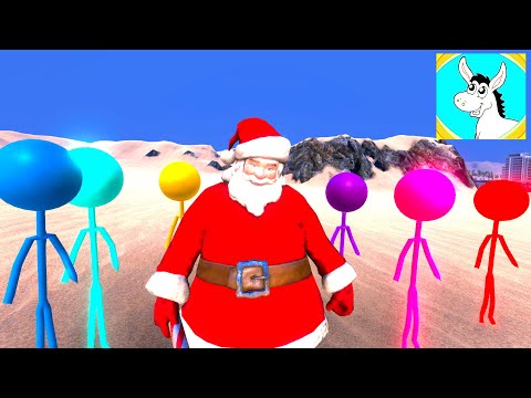 NOEL BABA SANTA CLAUS VS LOLİPOP VS BALIK ADAM VS EŞEK 😱 - UEBS