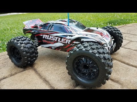 Traxxas Rustler 2wd Tire Upgrade, Proline Badlands 2.8 Tires with F-11 Wheels Test and Review