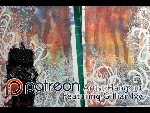 First Hangout - Gillian Ivy - "Painted Garden" 2pc watercolor set