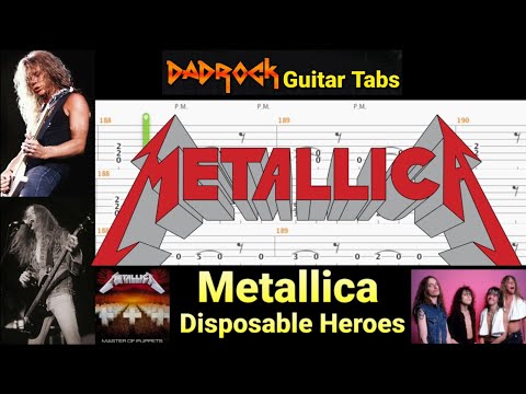 Disposable Heroes - Metallica - Guitar + Bass TABS Lesson