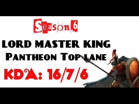 Korea Challenger LOL - LORD MASTER KING - Pantheon Top lane (Mar 5, 2016)