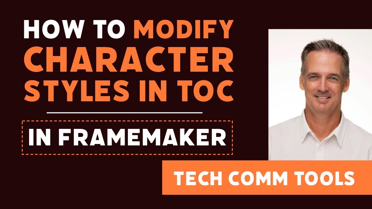 Modifying FrameMaker character styles passed into Table of Contents