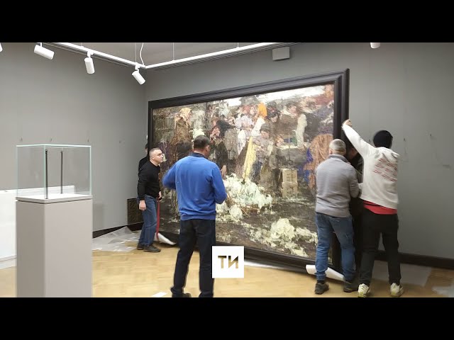 В музей ИЗО РТ доставили мегаполотно Николая Фешина