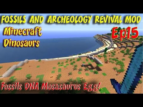 Fossils and Archeology Revival Mod Minecraft Jurassic World Ep15 Fossils DNA Mosasaurus Egg