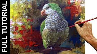 Tutorial : How to Paint Quaker Parrot in Acrylics / JMLisondra
